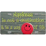 Happiness Way Of Life Ball Novelty License Plate 24" x 12" (LLP)