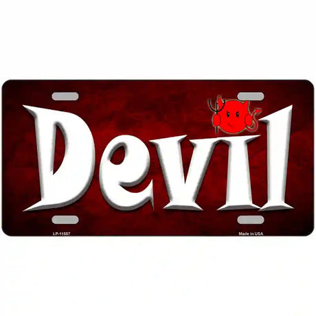 Devil Novelty License Plate 24" x 12" (LLP)