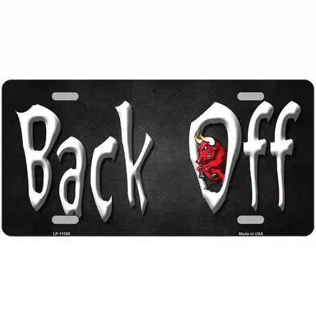 Back Off Novelty License Plate 24" x 12" (LLP)