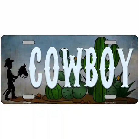 Cowboy Novelty License Plate 24" x 12" (LLP)