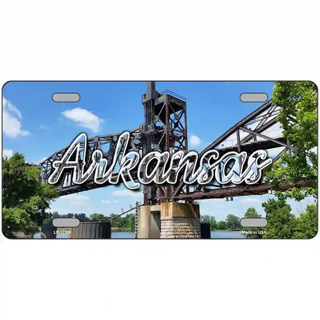 Arkansas Rusty Bridge Novelty Metal State License Plate 24" x 12" (LLP)