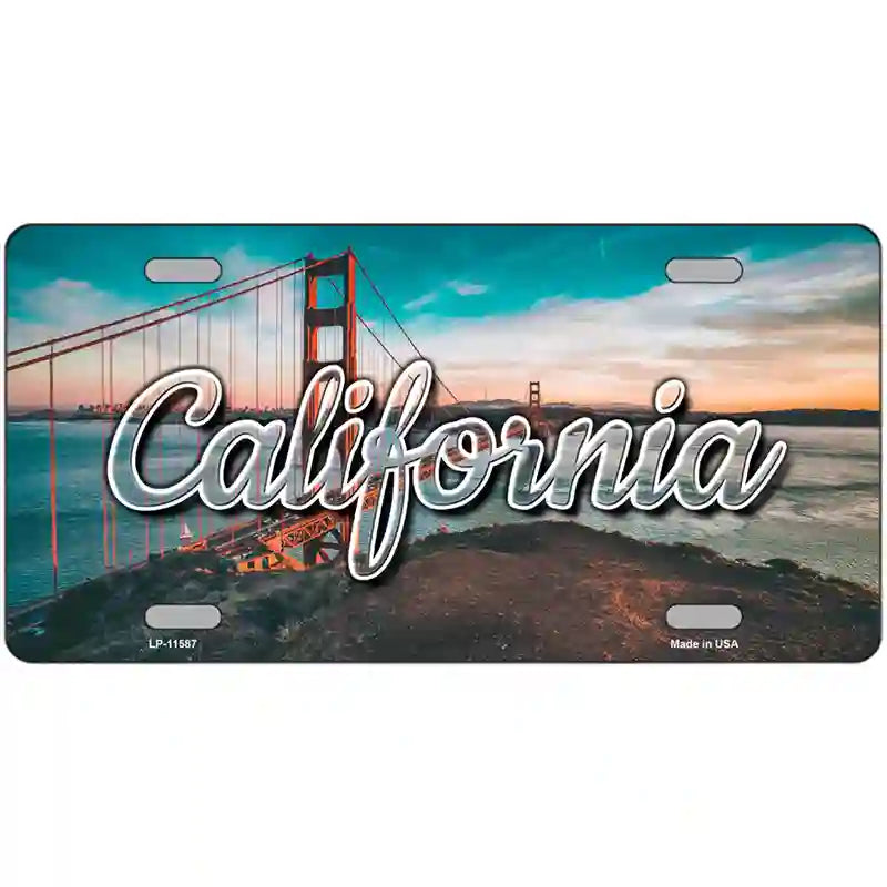 California Golden Gate Bridge Novelty Metal State License Plate 24" x 12" (LLP)