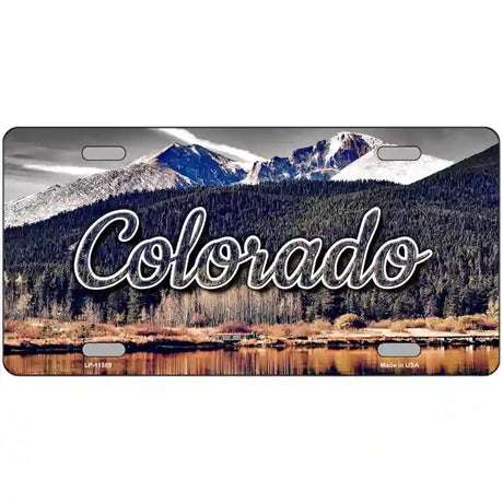 Colorado Forest and Mountains Novelty Metal State License Plate 24" x 12" (LLP)