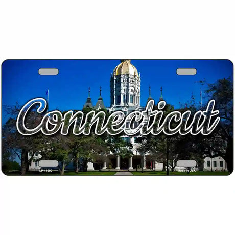 Connecticut Capital Building Novelty Metal State License Plate 24" x 12" (LLP)