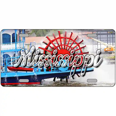 Mississippi Boat Novelty Metal State License Plate 24" x 12" (LLP)