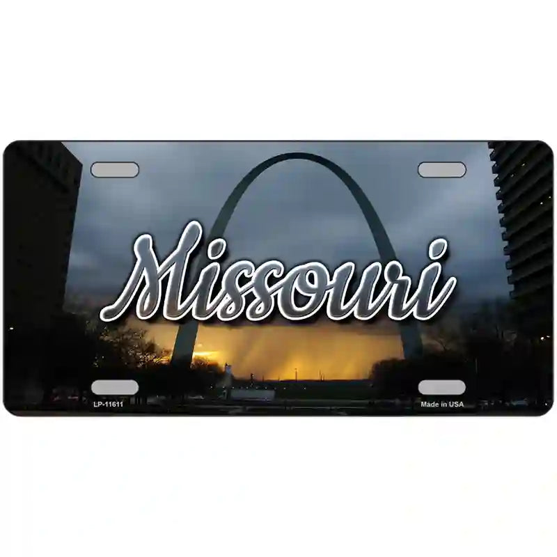 Missouri Gateway Arch Novelty Metal State License Plate 24" x 12" (LLP)