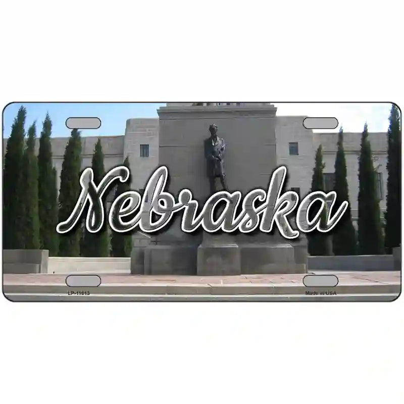 Nebraska Capital Building Novelty Metal State License Plate 24" x 12" (LLP)