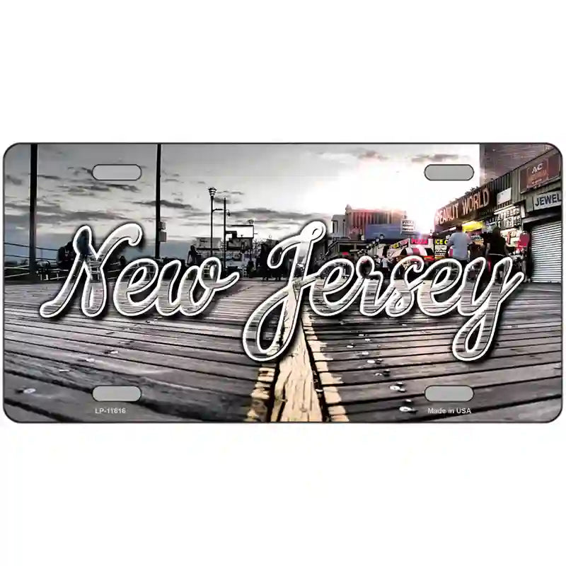 New Jersey Boardwalk Novelty Metal State License Plate 24" x 12" (LLP)