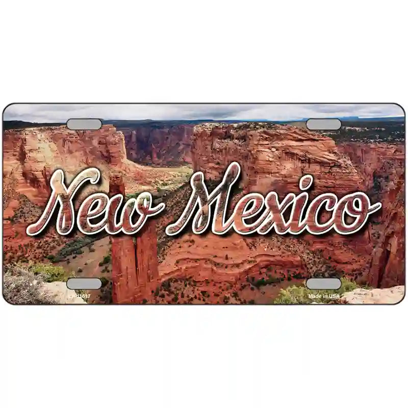 New Mexico Red Canyon Novelty Metal State License Plate 24" x 12" (LLP)