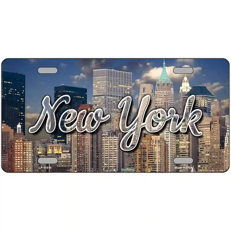 New York City Skyline Novelty Metal State License Plate 24" x 12" (LLP)