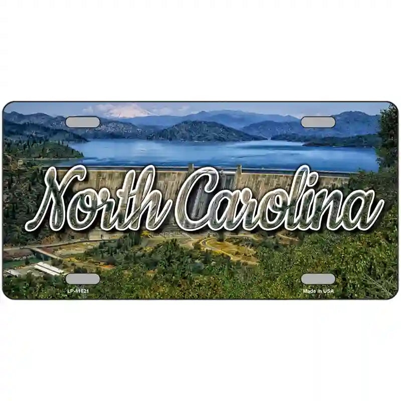 North Carolina Dam Novelty Metal State License Plate 24" x 12" (LLP)