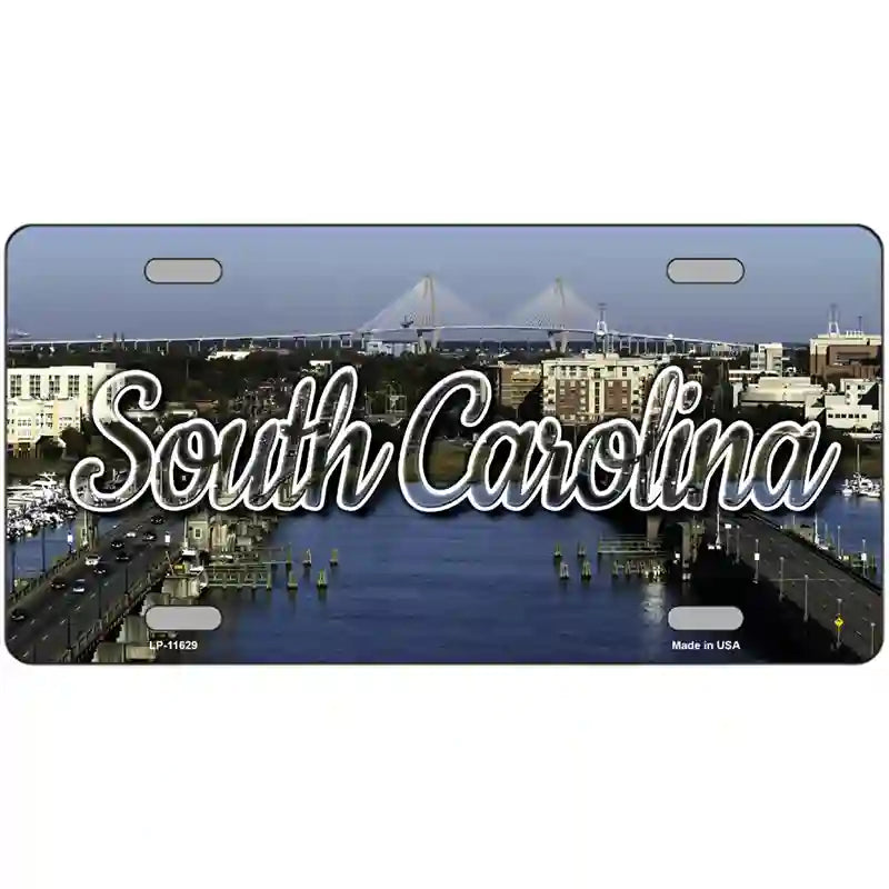 South Carolina City Bridge Novelty Metal State License Plate 24" x 12" (LLP)