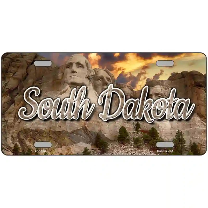 South Dakota Mt Rushmore Novelty Metal State License Plate 24" x 12" (LLP)