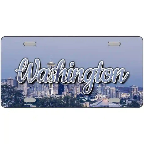 Washington Space Needle Novelty Metal State License Plate 24" x 12" (LLP)