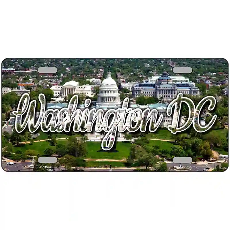 Washington DC White House Novelty Metal State License Plate 24" x 12" (LLP)