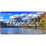 Wisconsin Colorful Lake Novelty Metal State License Plate 24" x 12" (LLP)