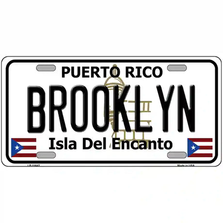 Brooklyn Puerto Rico Novelty License Plate 24" x 12" (LLP)