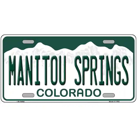 Manitou Springs Colorado Novelty License Plate 24" x 12" (LLP)