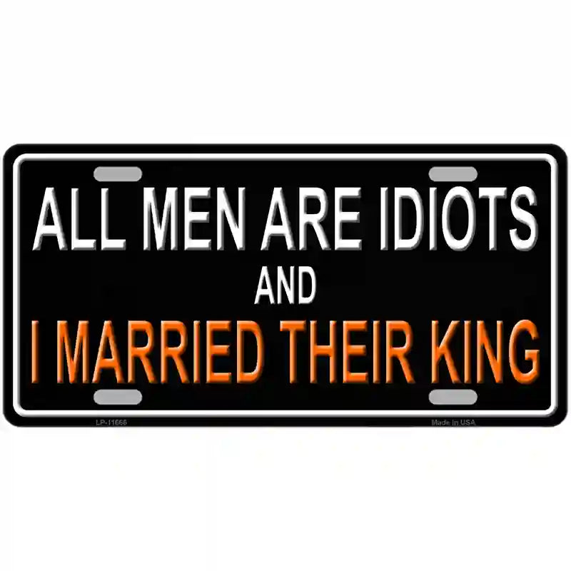 All Men Are Idiots Novelty License Plate 24" x 12" (LLP)