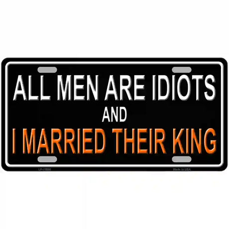 All Men Are Idiots Novelty License Plate 24" x 12" (LLP)