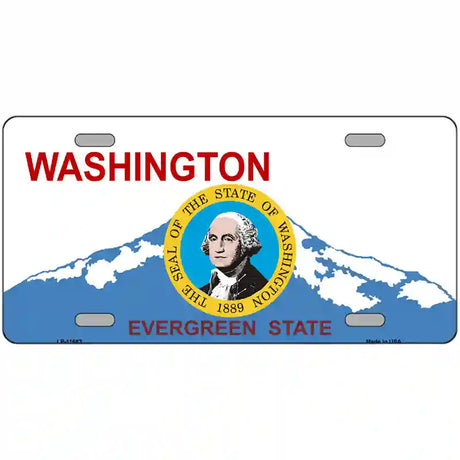 Washington Seal And State Novelty License Plate 24" x 12" (LLP)