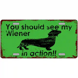 Wiener In Action Novelty License Plate 24" x 12" (LLP)