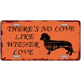 Wiener Love Novelty License Plate 24" x 12" (LLP)