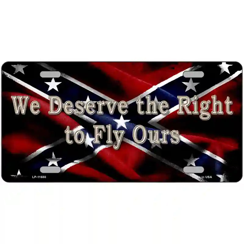 We Deserve The Right Metal Novelty License Plate 24" x 12" (LLP)