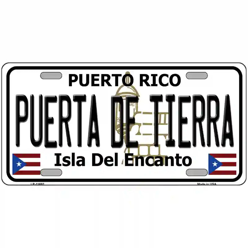 Puerta De Tierra Puerto Rico Novelty License Plate 24" x 12" (LLP)