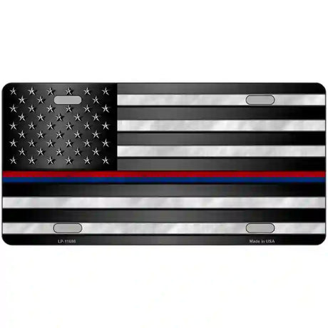 First Responder American Flag Novelty License Plate 24" x 12" (LLP)