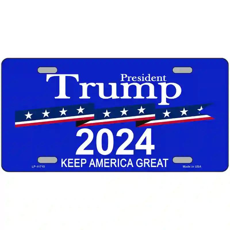 President Trump 2024 Novelty Metal License Plate 24" x 12" (LLP)