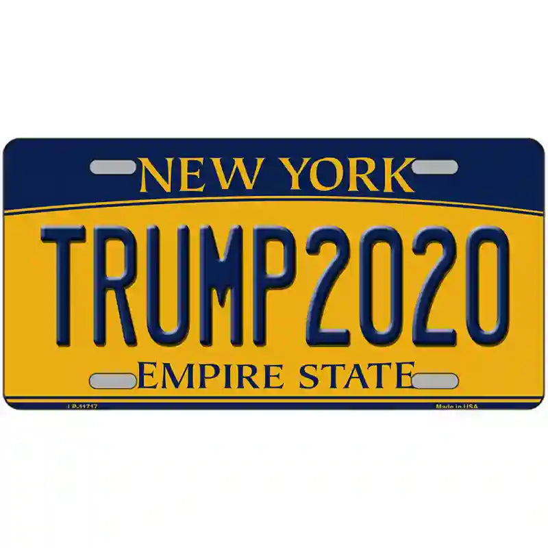 Trump 2020 New York Novelty Metal License Plate 24" x 12" (LLP)