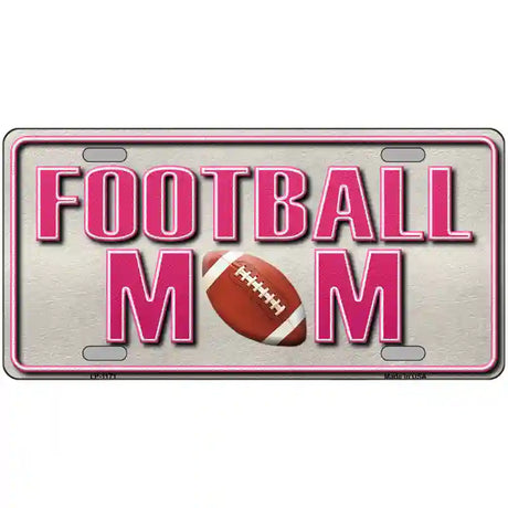 Football Mom Novelty Metal License Plate 24" x 12" (LLP)