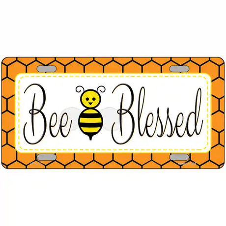 Bee Blessed Simple Novelty License Plate 24" x 12" (LLP)