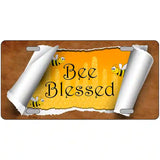 Bee Blessed Scroll Novelty License Plate 24" x 12" (LLP)