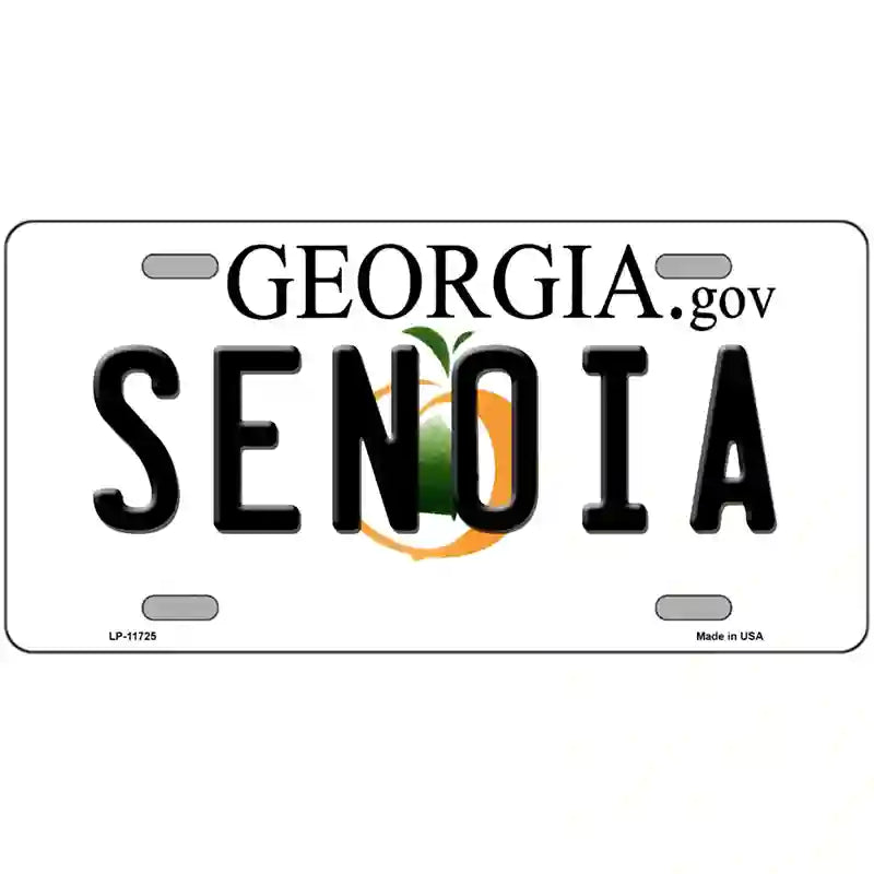 Senoia Georgia State Novelty License Plate 24" x 12" (LLP)