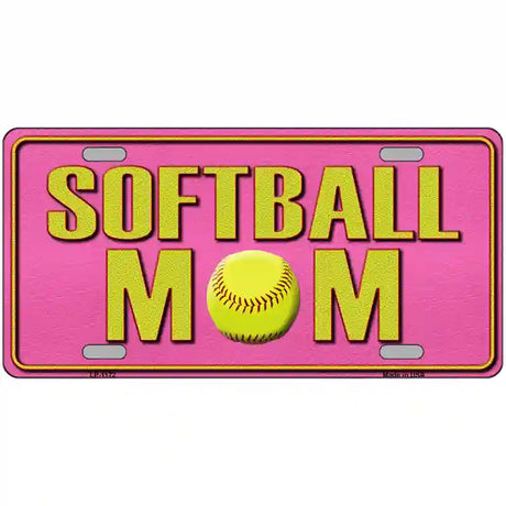 Softball Mom Novelty Metal License Plate 24" x 12" (LLP)