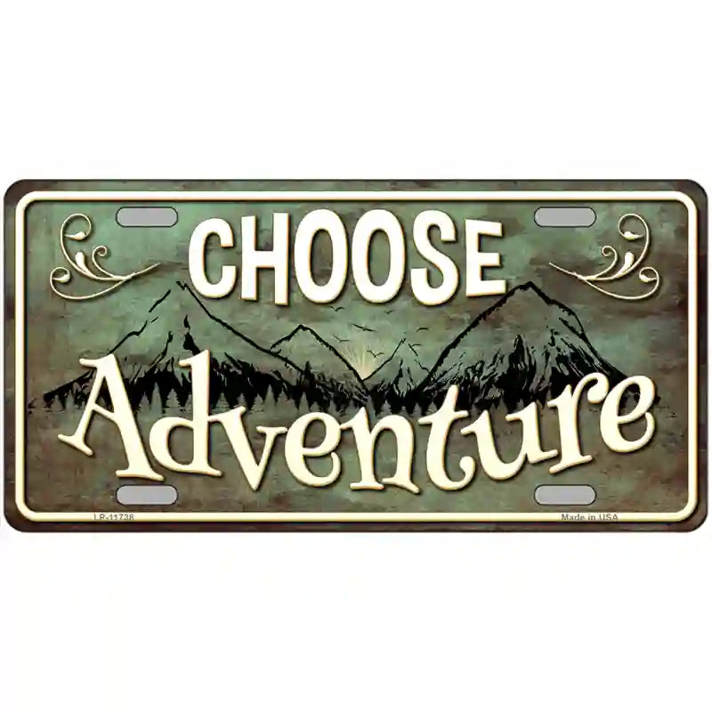 Choose Adventure Novelty License Plate 24" x 12" (LLP)