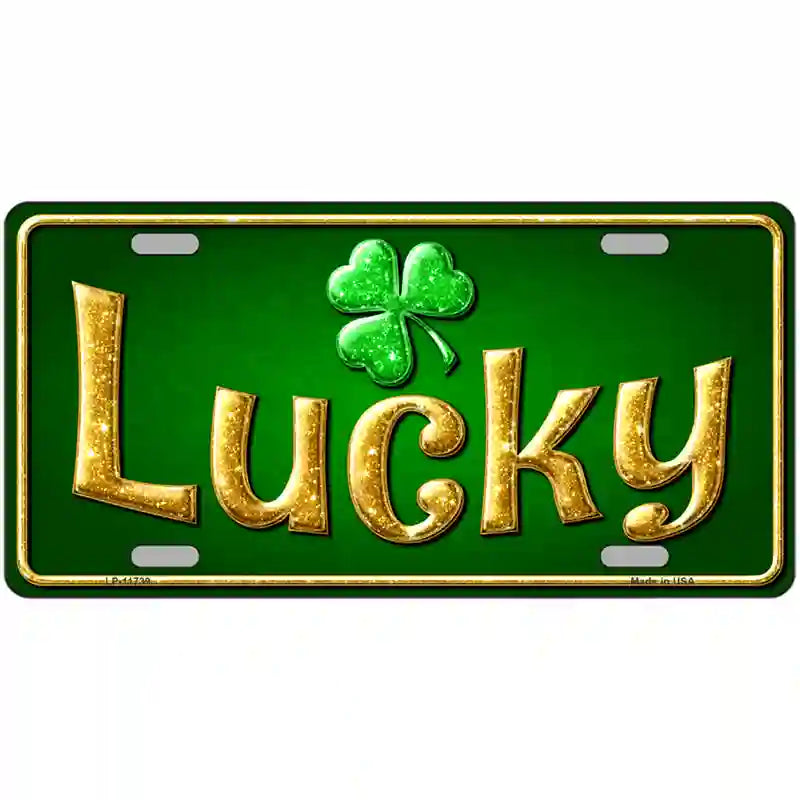 Lucky Irish Novelty License Plate 24" x 12" (LLP)