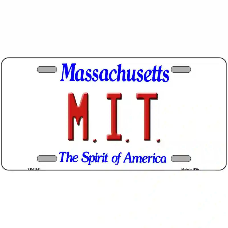 MIT Massachusetts State License Plate 24" x 12" (LLP)