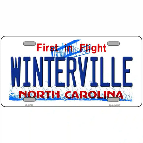 Winterville North Carolina State License Plate 24" x 12" (LLP)