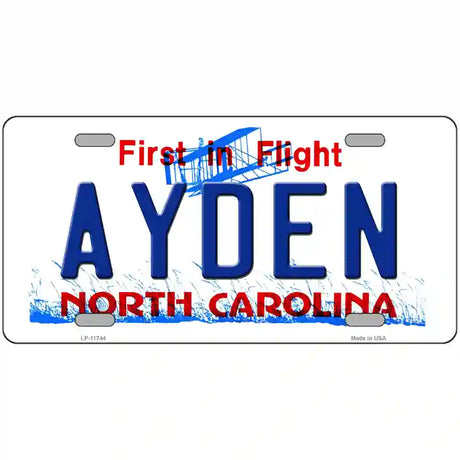 Ayden North Carolina State License Plate 24" x 12" (LLP)