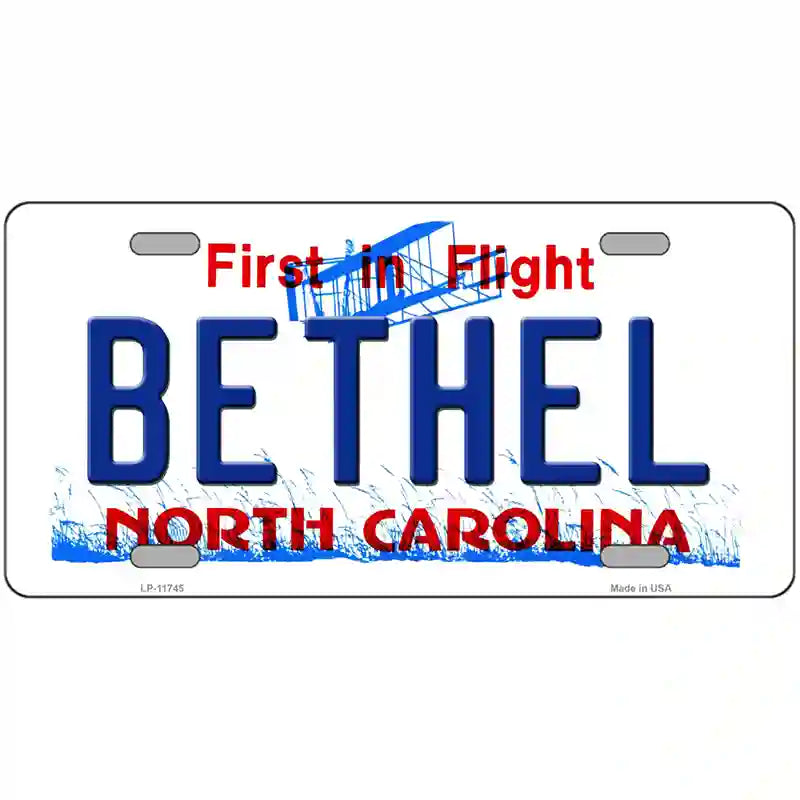 Bethel North Carolina State License Plate 24" x 12" (LLP)