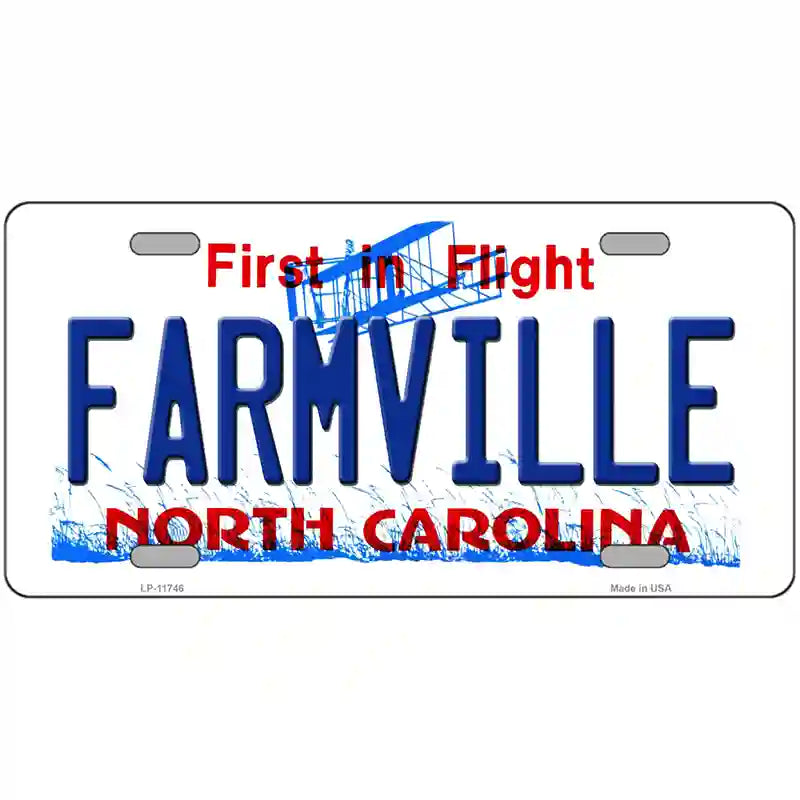 Farmville North Carolina State License Plate 24" x 12" (LLP)