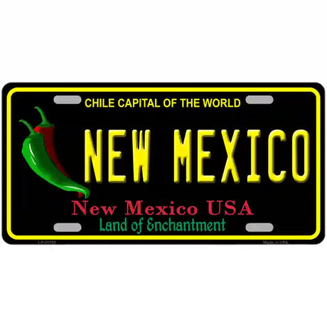 New Mexico Black State License Plate 24" x 12" (LLP)