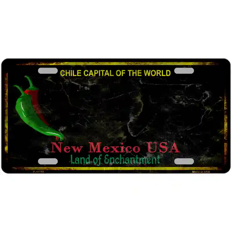 New Mexico Black Blank Rusty State License Plate 24" x 12" (LLP)