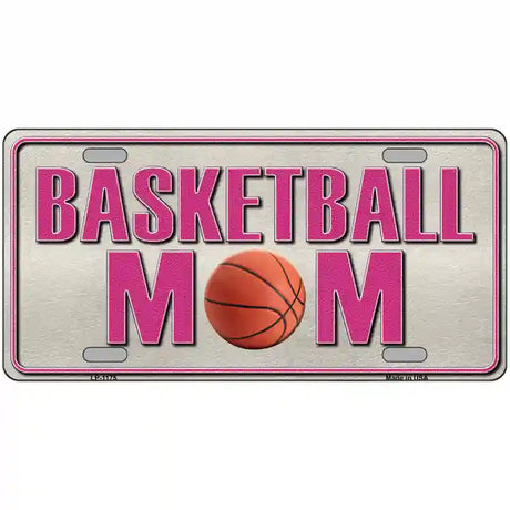 Basketball Mom Novelty Metal License Plate 24" x 12" (LLP)