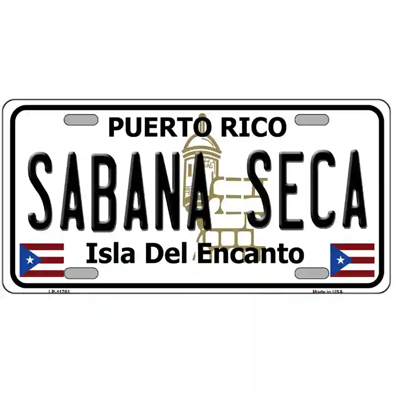 Sabana Seca Puerto Rico State Novelty License Plate 24" x 12" (LLP)