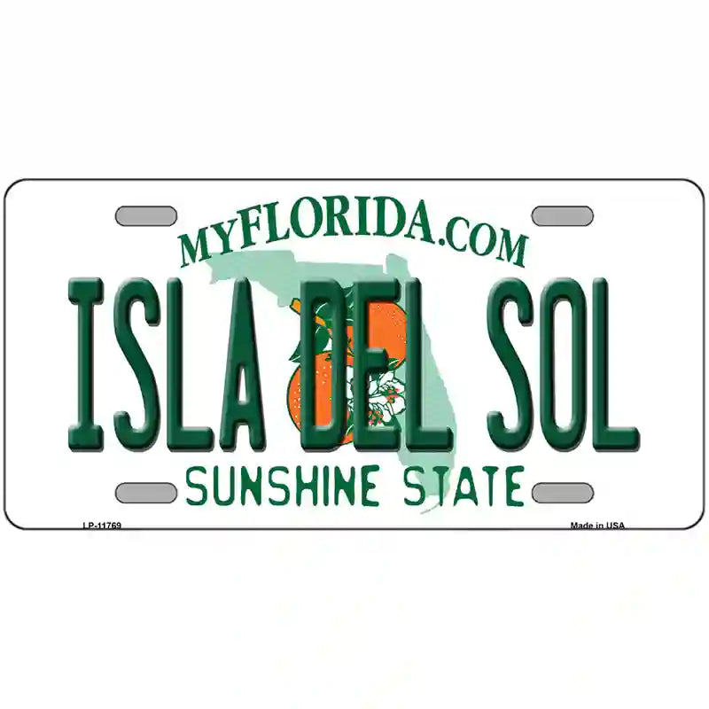 Isla Del Sol Florida Novelty License Plate 24" x 12" (LLP)