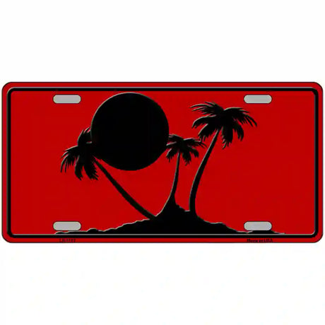 Island Palms Novelty Metal License Plate 24" x 12" (LLP)